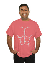 6-Pack Abs, Light Gray art on a Heavy Cotton Tee