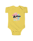 Aidan - "Hi, my name is Aidan..." in an Infant Fine Jersey Bodysuit