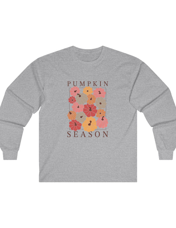 It's Pumpkin Season! in this Super Comfy Cotton Long Sleeve Tee