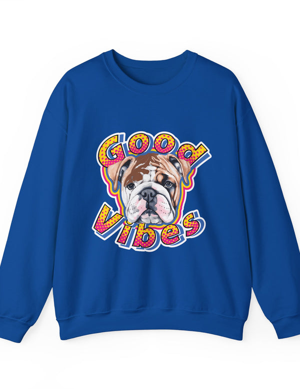 Good Vibes can be had in this Super Comfy Crewneck Sweatshirt