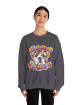 Good Vibes can be had in this Super Comfy Crewneck Sweatshirt