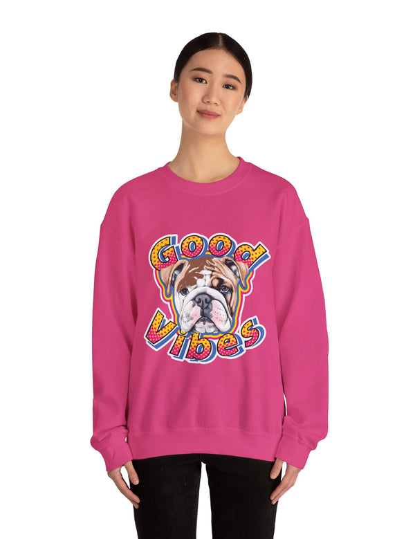 Good Vibes can be had in this Super Comfy Crewneck Sweatshirt