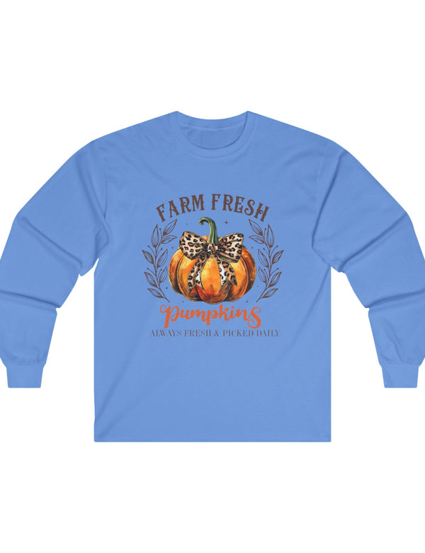 Farm Fresh Pumpkins in an Ultra Cotton Long Sleeve Tee