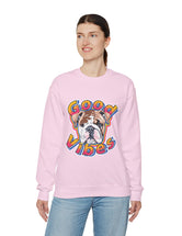 Good Vibes can be had in this Super Comfy Crewneck Sweatshirt