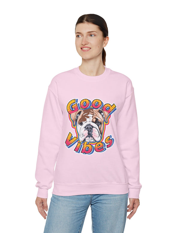 Good Vibes can be had in this Super Comfy Crewneck Sweatshirt