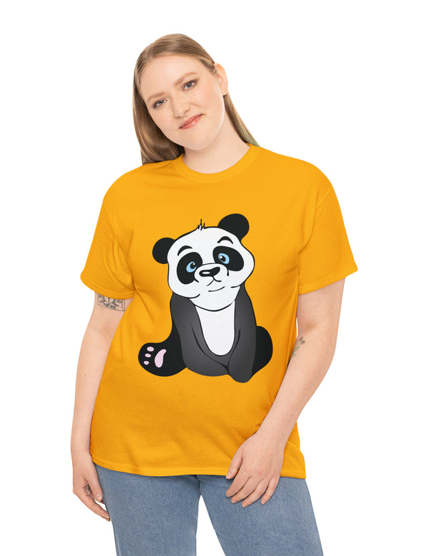 Panda in a super comfortable cotton t-shirt