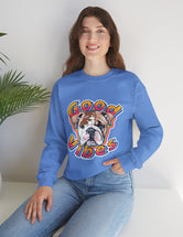 Good Vibes can be had in this Super Comfy Crewneck Sweatshirt