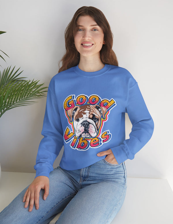 Good Vibes can be had in this Super Comfy Crewneck Sweatshirt