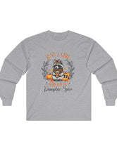 Just a Girl (or Raccoon) Who Loves Pumpkin Spice in an Ultra Cotton Long Sleeve Tee