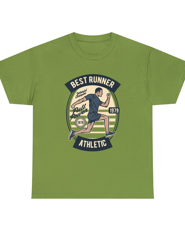 Vintage 1979 Style Best Runner and World Champion Sprinter in a super comfy tee.