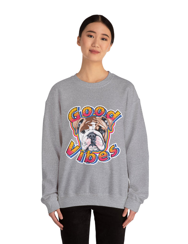 Good Vibes can be had in this Super Comfy Crewneck Sweatshirt