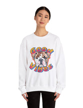 Good Vibes can be had in this Super Comfy Crewneck Sweatshirt