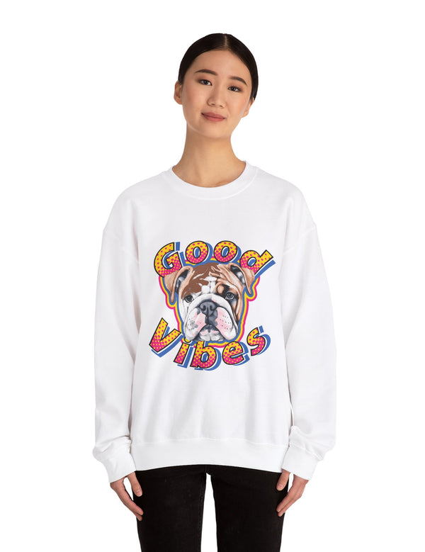 Good Vibes can be had in this Super Comfy Crewneck Sweatshirt