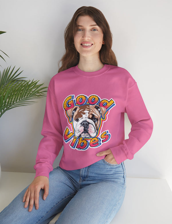 Good Vibes can be had in this Super Comfy Crewneck Sweatshirt