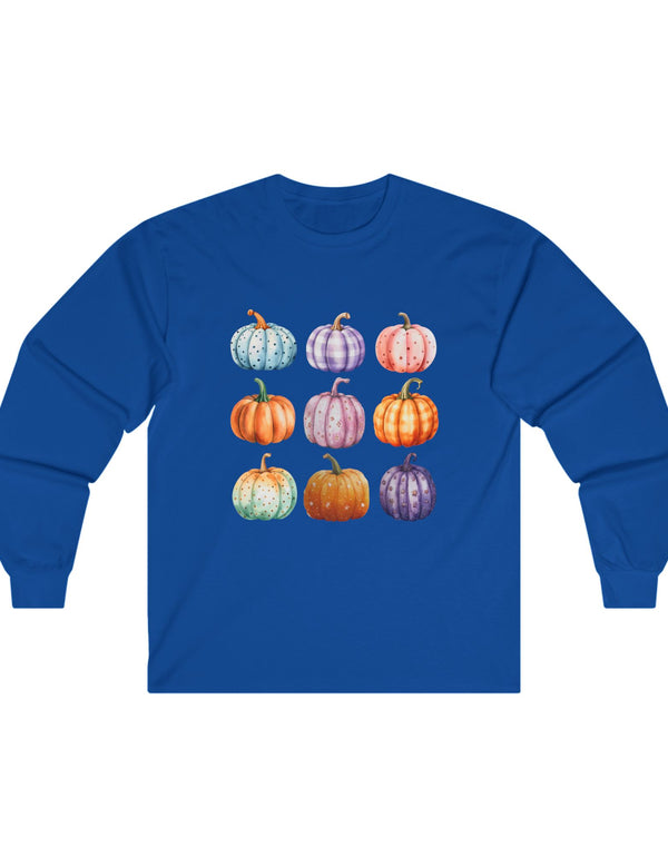 A Variety of Pumpkins in this Ultra Cotton Long Sleeve Tee