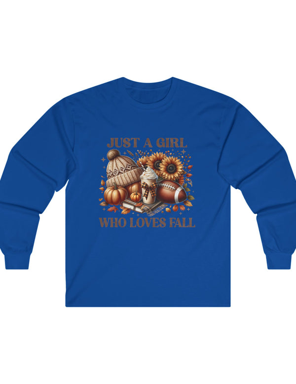 Sometimes Girls Just Love FALL in this Comfy Cotton Long Sleeve Tee