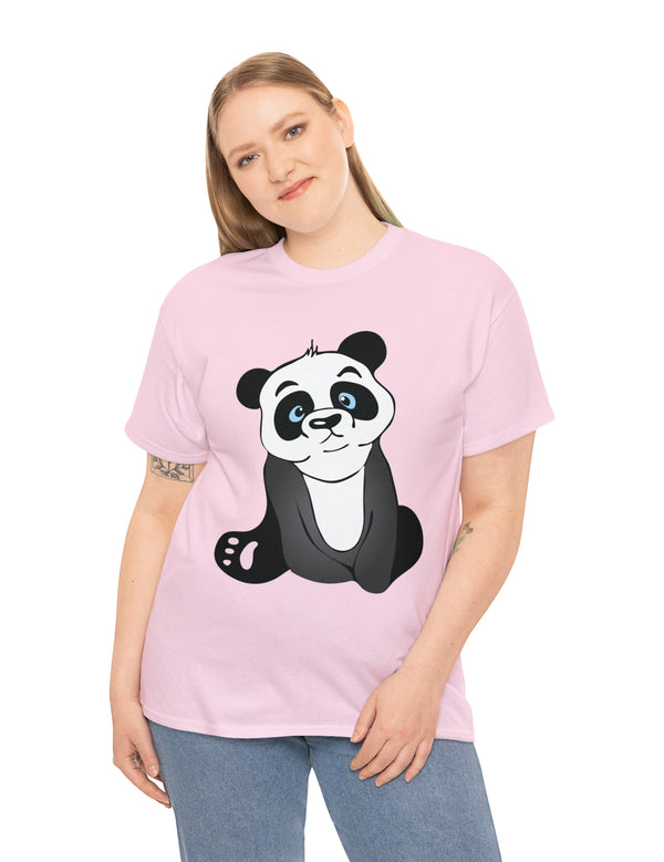 Panda in a super comfortable cotton t-shirt