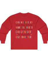 Crackling Fires, Warm Blankets, Chilly Nights, and Cozy Sweaters in this Cozy Long-Sleeve Tee!