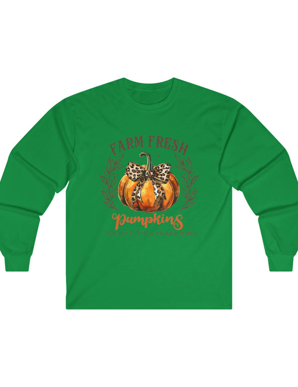 Farm Fresh Pumpkins in an Ultra Cotton Long Sleeve Tee