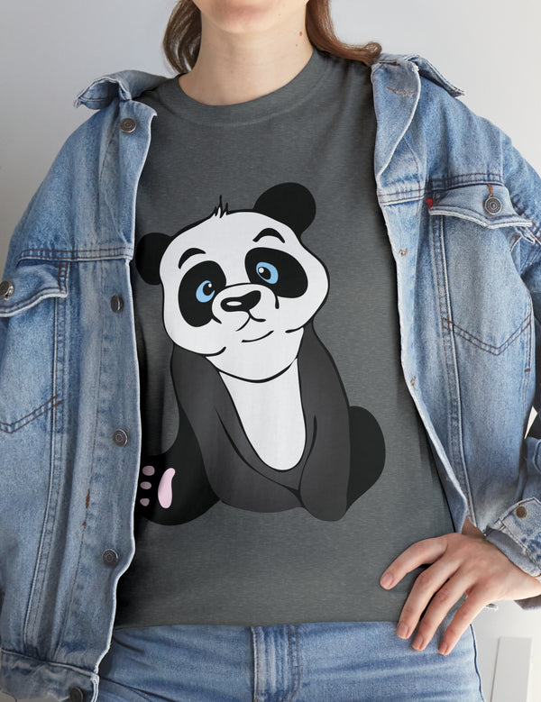 Panda in a super comfortable cotton t-shirt