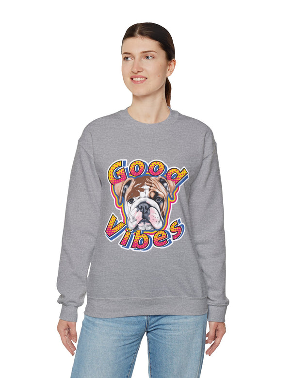 Good Vibes can be had in this Super Comfy Crewneck Sweatshirt