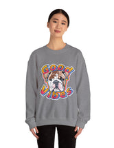 Good Vibes can be had in this Super Comfy Crewneck Sweatshirt