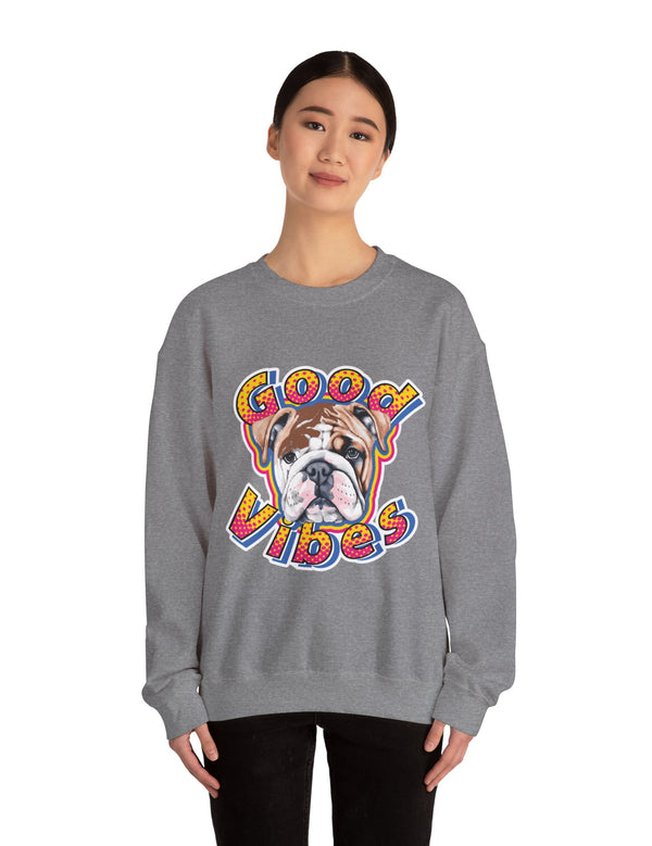 Good Vibes can be had in this Super Comfy Crewneck Sweatshirt