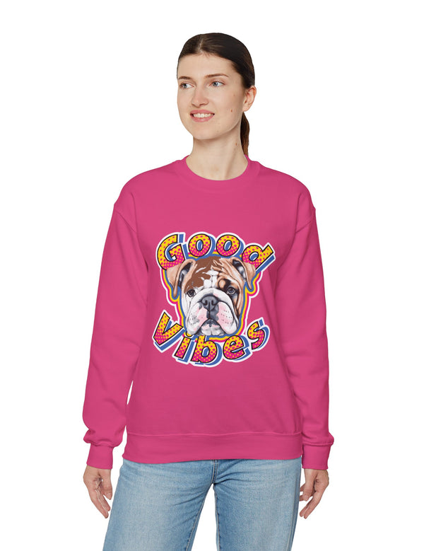 Good Vibes can be had in this Super Comfy Crewneck Sweatshirt