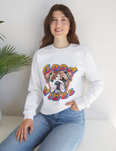 Good Vibes can be had in this Super Comfy Crewneck Sweatshirt