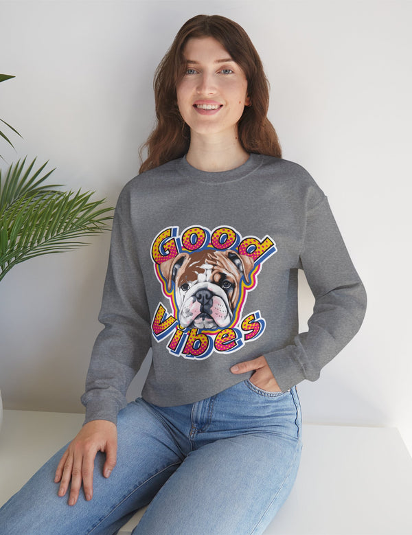 Good Vibes can be had in this Super Comfy Crewneck Sweatshirt