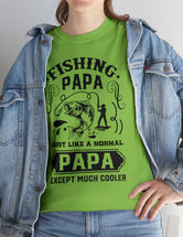 Fishing PaPa. Just like a normal PaPa but much cooler. Unisex Heavy Cotton Tee