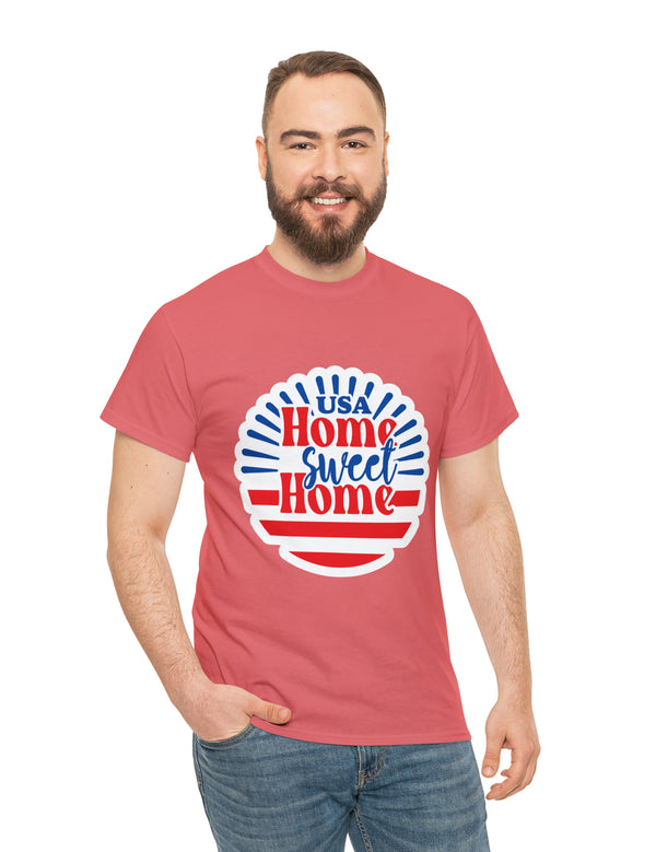 USA, Home Sweet Home - Unisex Heavy Cotton Tee