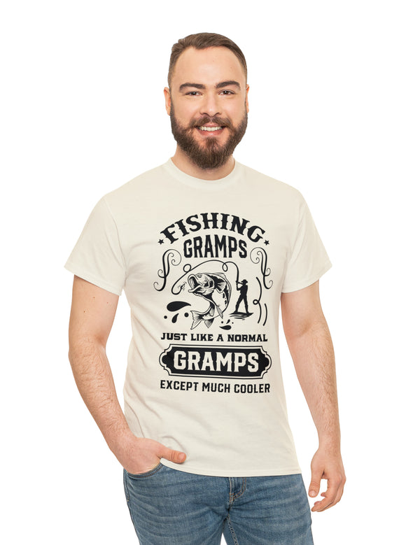 Fishing Gramps. Just like a normal Gramps but much cooler. Unisex Heavy Cotton Tee