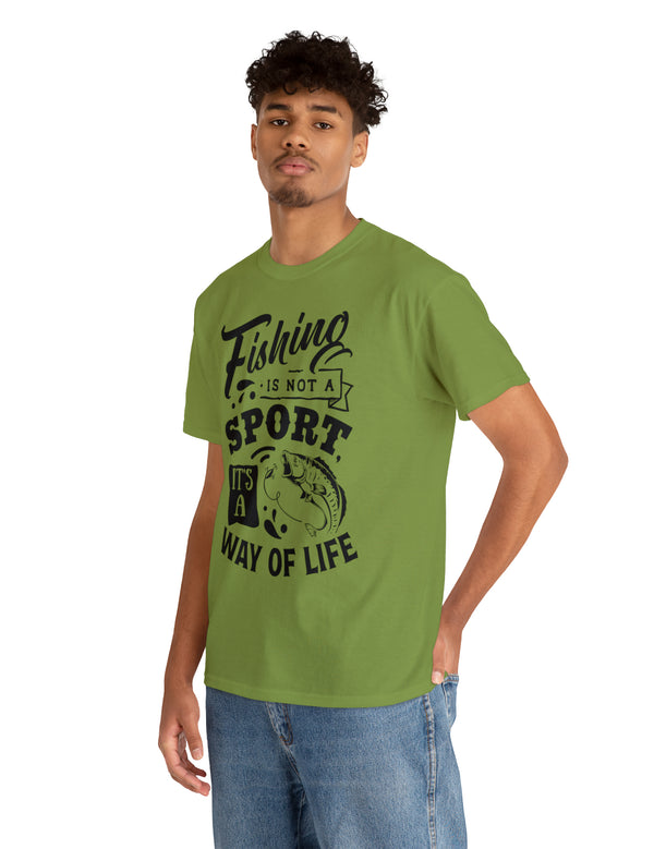 Fishing is not a sport. It's a way of life. This super comfy unisex tee comes in heavy cotton.