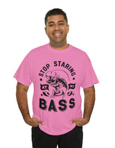 Stop Staring at my Bass! Unisex Heavy Cotton Tee