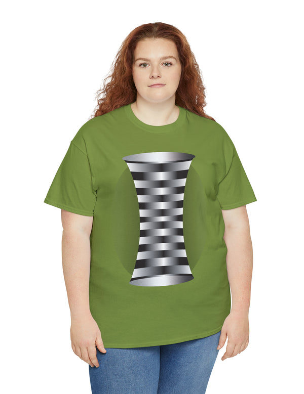 Weird Helix Optical Illusion in Unisex Heavy Cotton Tee