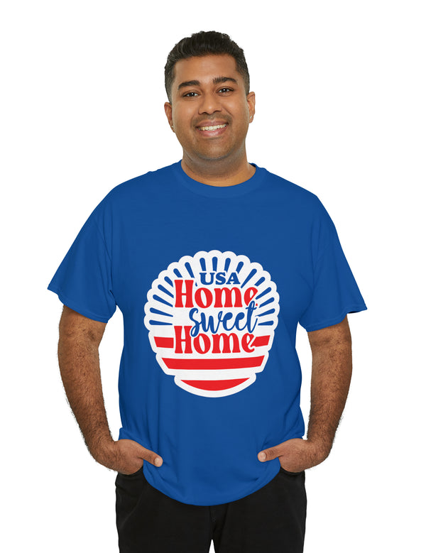 USA, Home Sweet Home - Unisex Heavy Cotton Tee