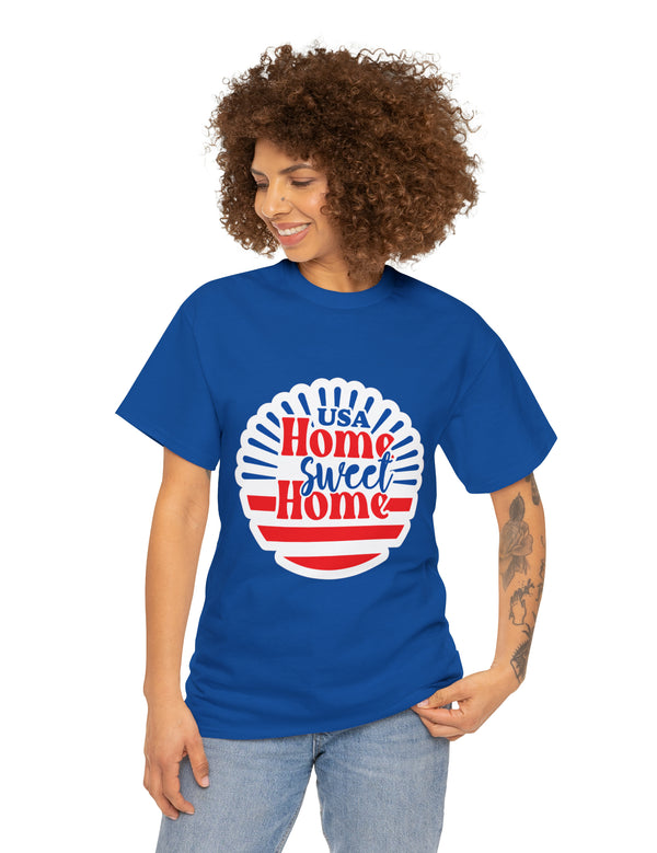 USA, Home Sweet Home - Unisex Heavy Cotton Tee