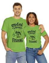 This Girl Loves Fishing! Unisex Heavy Cotton Tee