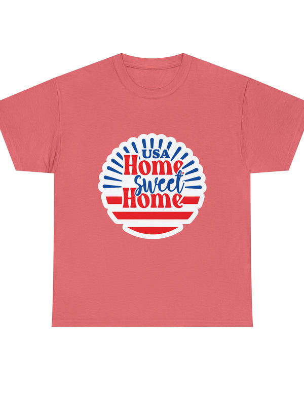 USA, Home Sweet Home - Unisex Heavy Cotton Tee