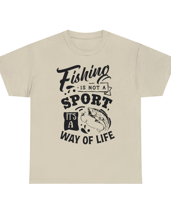 Fishing is not a sport. It's a way of life. This super comfy unisex tee comes in heavy cotton.