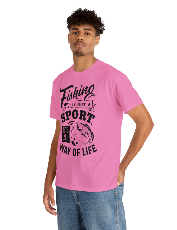 Fishing is not a sport. It's a way of life. This super comfy unisex tee comes in heavy cotton.