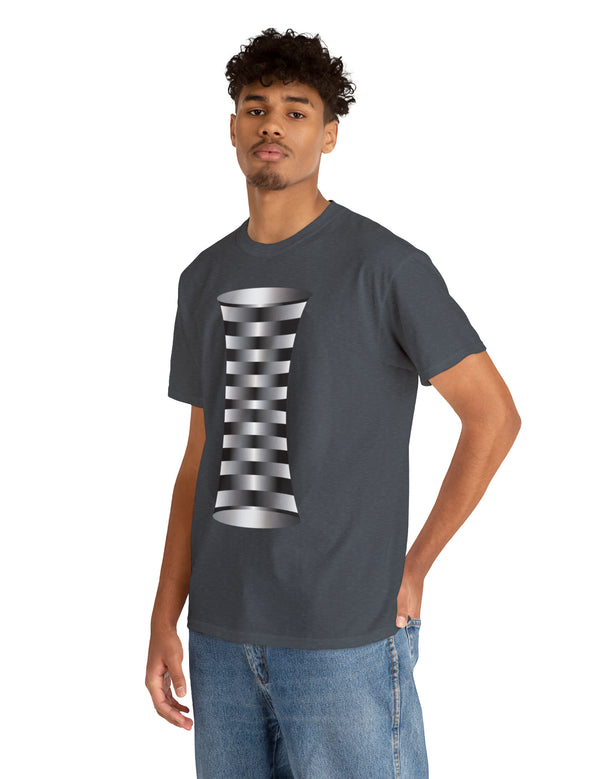 Weird Helix Optical Illusion in Unisex Heavy Cotton Tee