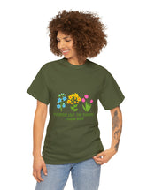 Flourish like the flowers - Psalm 103:15 - Unisex Heavy Cotton Tee