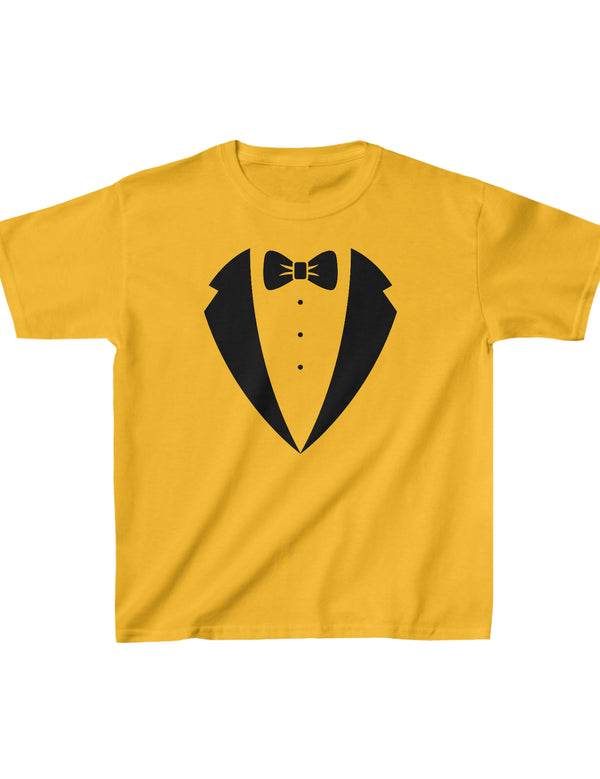 Bowtie and Tux in a Kids Heavy Cotton™ Tee