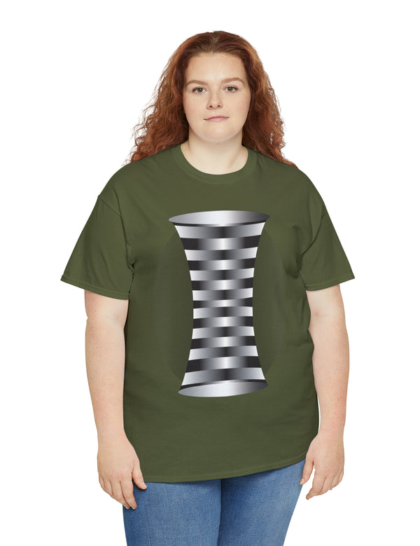 Weird Helix Optical Illusion in Unisex Heavy Cotton Tee