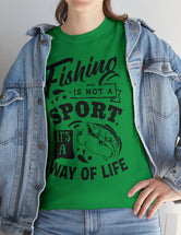 Fishing is not a sport. It's a way of life. This super comfy unisex tee comes in heavy cotton.