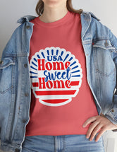USA, Home Sweet Home - Unisex Heavy Cotton Tee