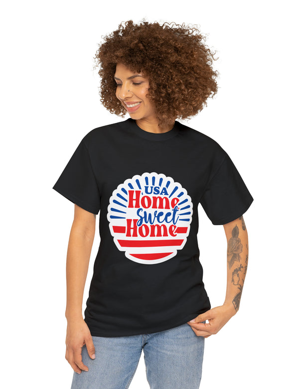 USA, Home Sweet Home - Unisex Heavy Cotton Tee