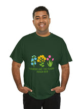 Flourish like the flowers - Psalm 103:15 - Unisex Heavy Cotton Tee